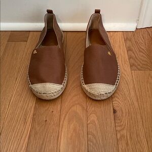 Ralph Lauren Brown Cameryn Espradille Flats - 8